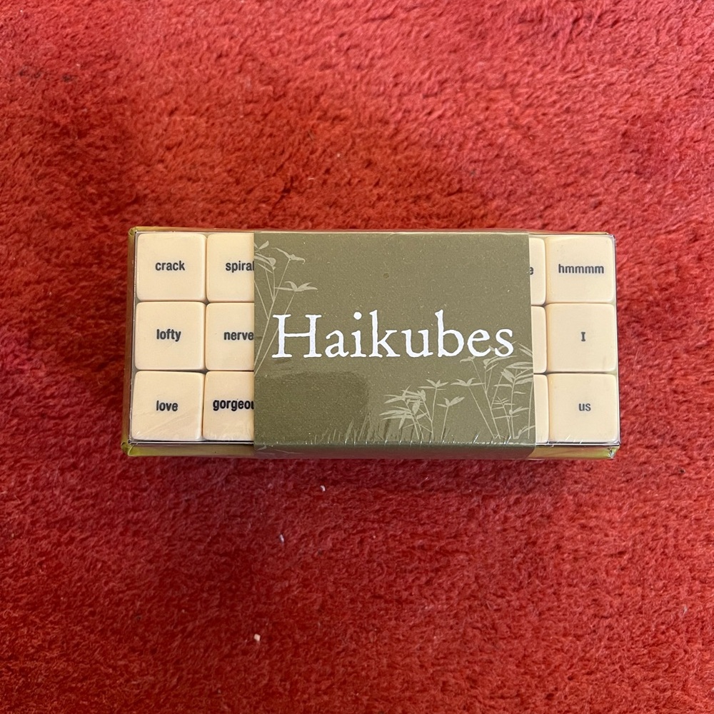 Chronicle Books Haikubes Word Cubes - Beige and Olive